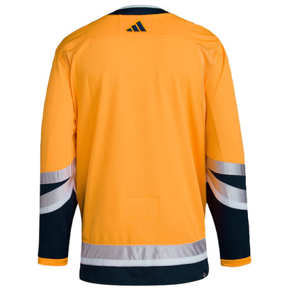 Men's Nashville Predators Adidas Yellow - Reverse Retro 2.0 Authentic Blank Jersey