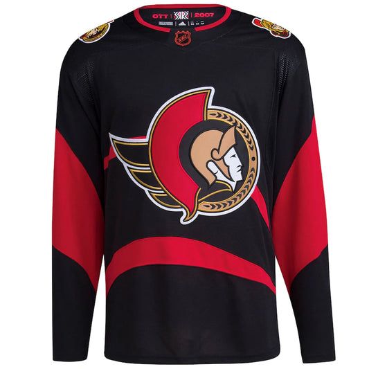 Men's Ottawa Senators Adidas Black - Reverse Retro 2.0 Authentic Blank Jersey