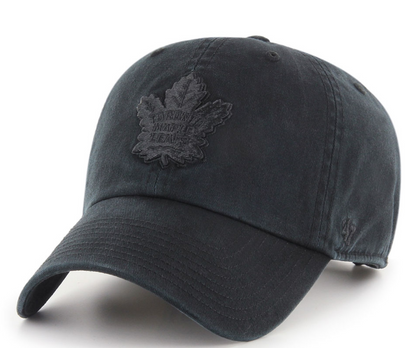 Toronto Maple Leafs '47 Brand Clean Up Cap Black on Black