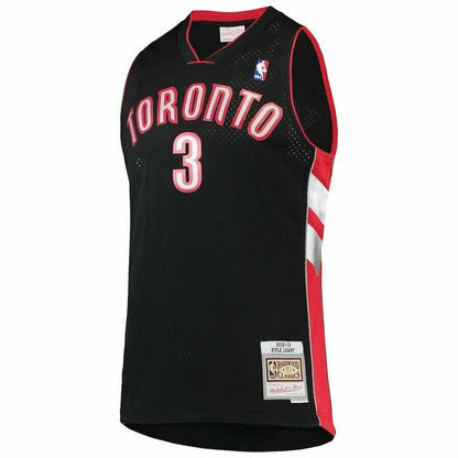 Men's Mitchell & Ness Kyle Lowry Black Toronto Raptors 2012-13 Hardwood Classics Swingman Jersey