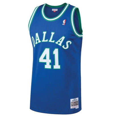 Men's Mitchell & Ness Dirk Nowitzki Royal Dallas Mavericks 1998/99 Hardwood Classics Swingman Throwback - Jersey