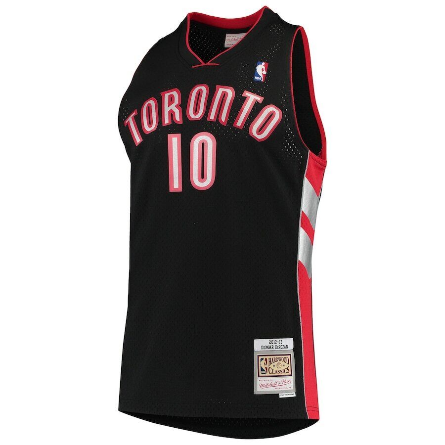 Men's Mitchell & Ness DeMar DeRozan Black Toronto Raptors 2012-13 Hardwood Classics Swingman Jersey