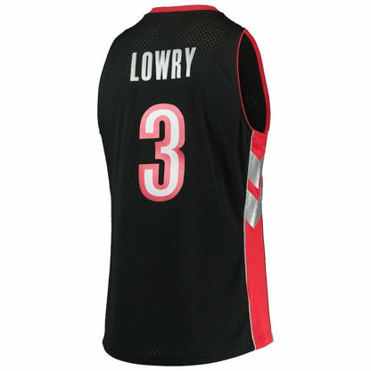 Men's Mitchell & Ness Kyle Lowry Black Toronto Raptors 2012-13 Hardwood Classics Swingman Jersey