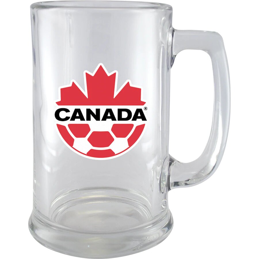 CANADA SOCCER 15OZ GLASS SPORT MUG