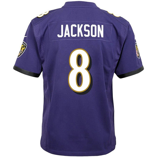 Lamar Jackson Baltimore Ravens Nike Youth Game Jersey - Purple