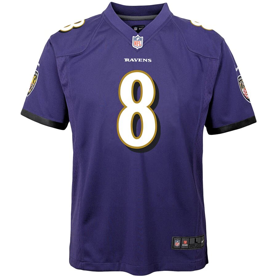 Lamar Jackson Baltimore Ravens Nike Youth Game Jersey - Purple