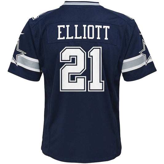 Ezekiel Elliott Dallas Cowboys Youth Game Jersey - Navy Blue