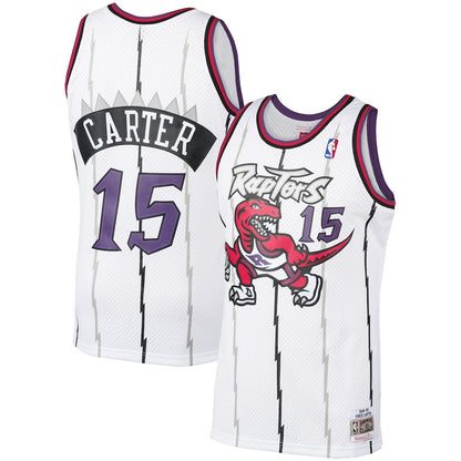 Men's Mitchell & Ness Vince Carter White Toronto Raptors 1998-99 Hardwood Classics Swingman Throwback - Jersey