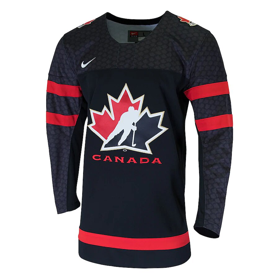 Men's Nike Black Hockey Canada Replica Jersey