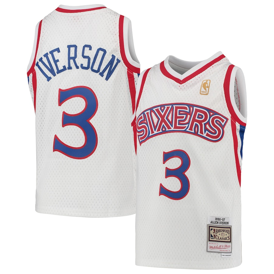 Allen Iverson Mitchell & Ness White 1996-1997 Hardwood Classics Swingman Jersey